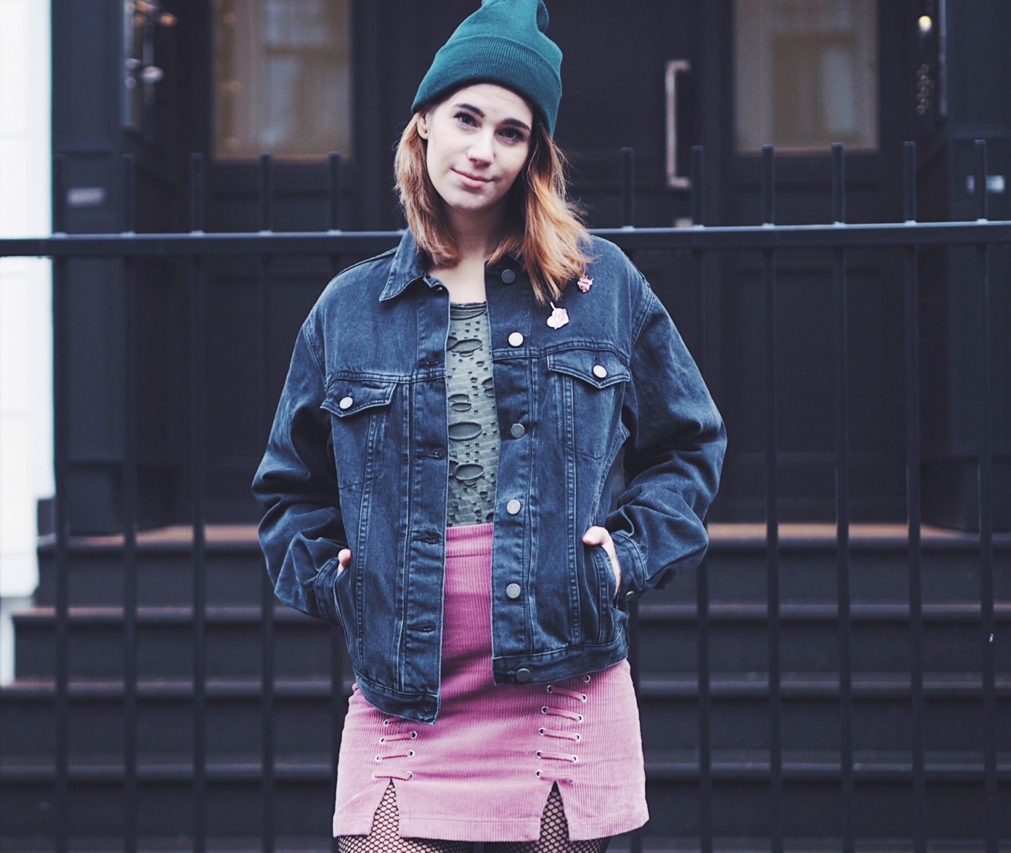 Nina Wirths - Weekday Beanie, Asos Jacket, Skinny Dip Buttons, Forever ...